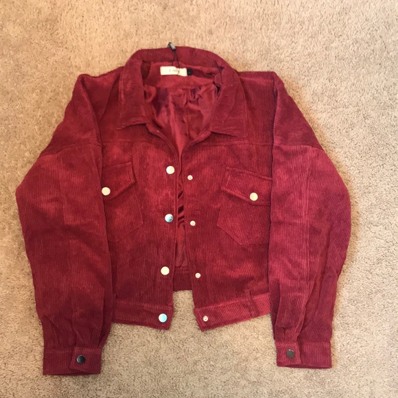 wine cropped jacket